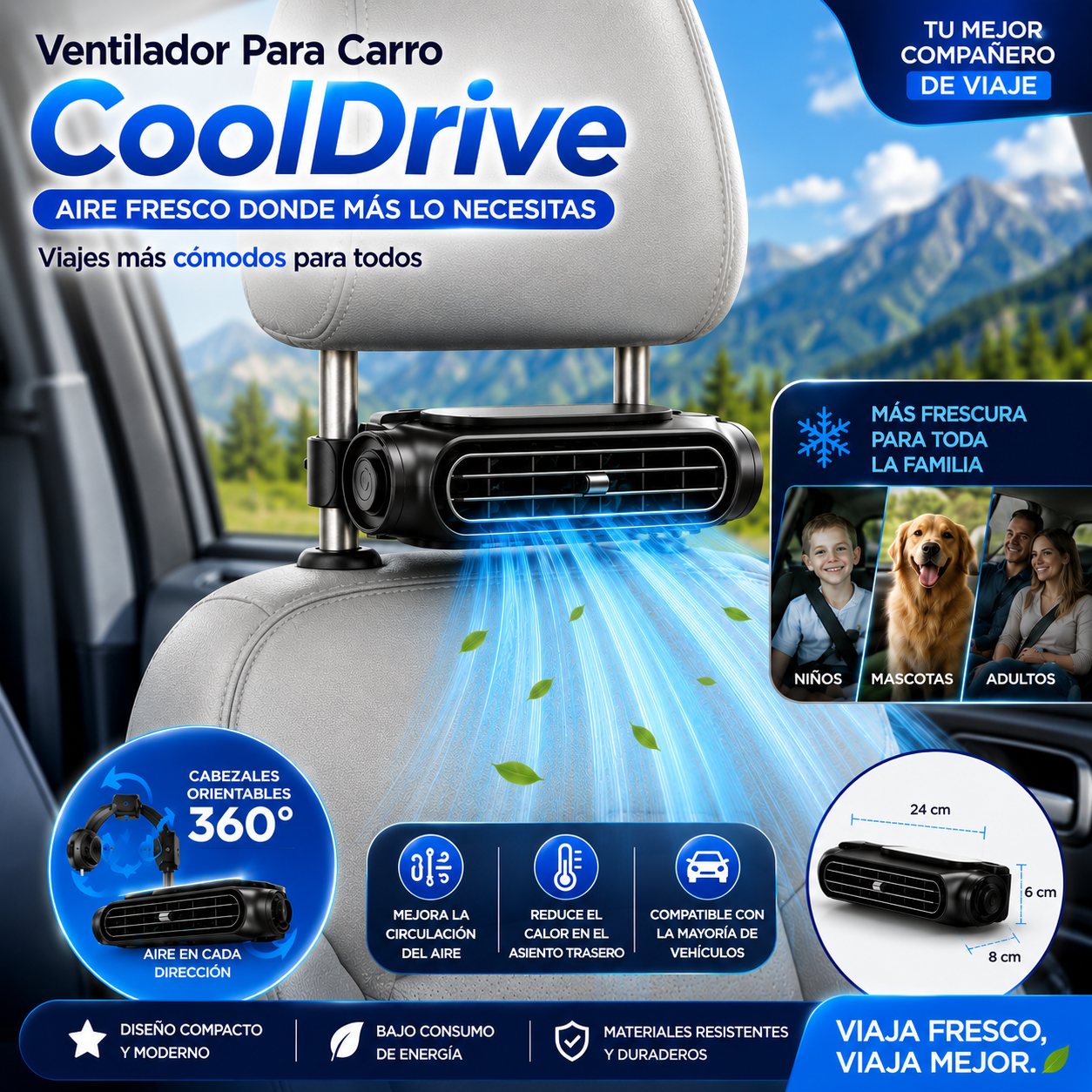 VENTILADOR PARA CARRO COOLDRIVE
