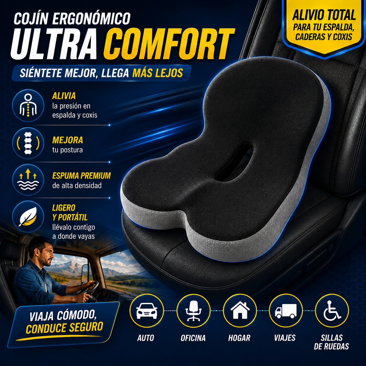 COJÍN ERGONÓMICO ULTRA COMFORT